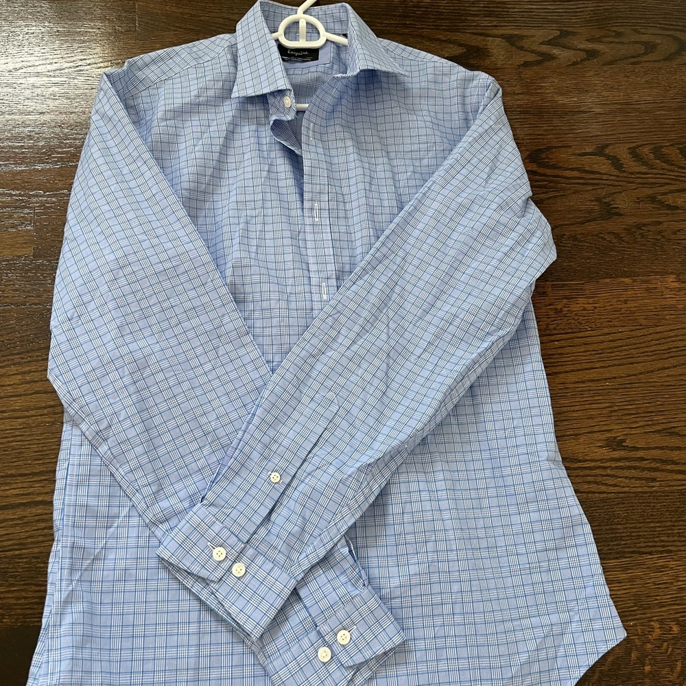 Classic Blue Checkered Men's Shirt
